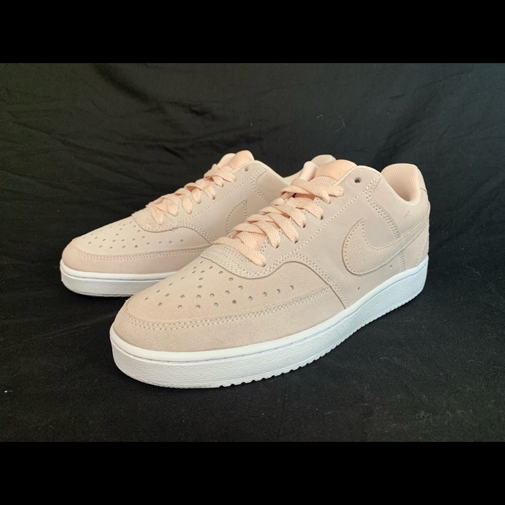 Nike Women's Court Vision Low Orange Pearl White Leather